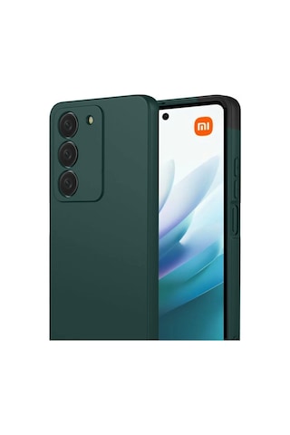 Xiaomi Redmi 15 4g Kılıf Biye Yumuşak Silikon Case Koyu Yeşil