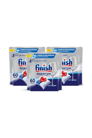 Finish Quantum 180 Kapsül Bulaşık Makinesi Deterjanı 3 x 60 Tablet
