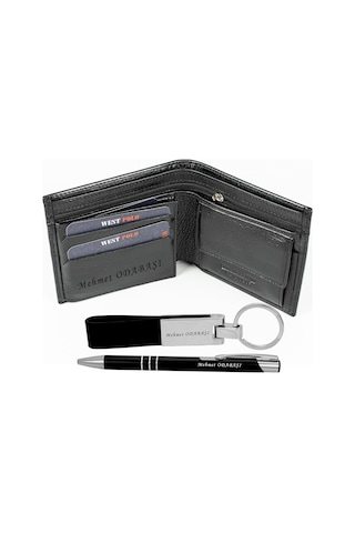 Westpolol Hakiki Deri Isme Özel Erkek Cüzdan