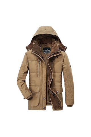 Sımıcg Erkek Orta Boy Yastıklı Mont - Bej Renk Bej