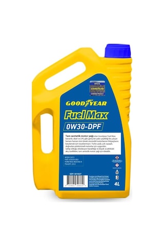 Goodyear Fuel Max 0W30 Partiküllü 4 Litre Motor Yağı