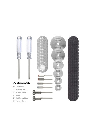 Yifomall 44 Parça Mini Daire Testere Seti - Metal, Cam Ve Seramik Kesme İçin Çok Amaçlı Elektrikli Alet Aksesuarları