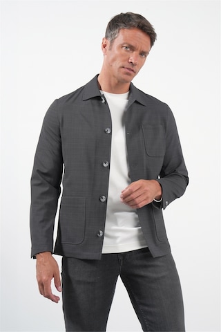 İmza Füme Berberi Yaka Slim Fit Esnek Mont 1007260154 Antrasit