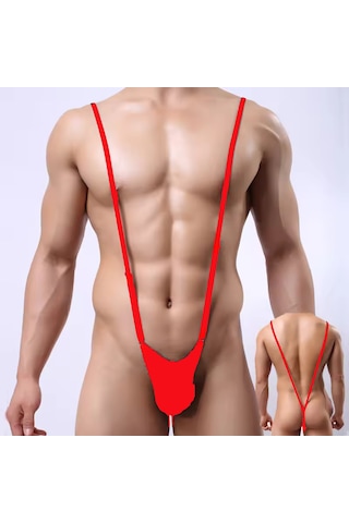 Tegangold Fantezi Lastikli Kırmızı Erkek String - Tanga Mh4615 Kırmızı