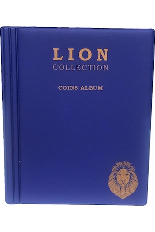 Lion Marka Madeni Para Albümü 10 Sayfa - 120 Cepli Mavi