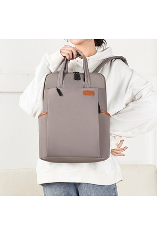 Suntek Kadın Erkek Dizüstü Sırt Çantası Şık Üniversite Haki