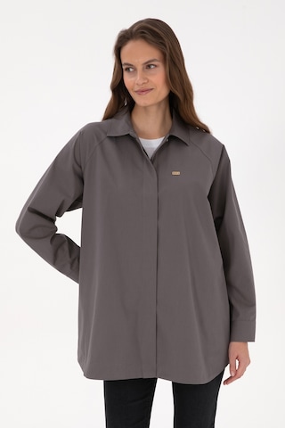 U.s. Polo Assn. Kadın Gri Gömlek Desenli 50316399-vr024 Gri