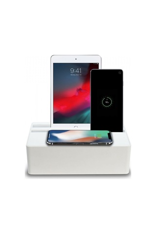 Alldock Wireless Kablosuz Şarj Standı - Beyaz