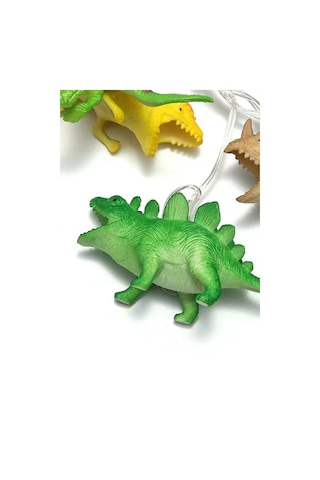 Dinozor String Light Çocuk Bebek Odası Aydınlatma 10 Adet Ledli Dinazor Pilli Işıklı 200 Cm