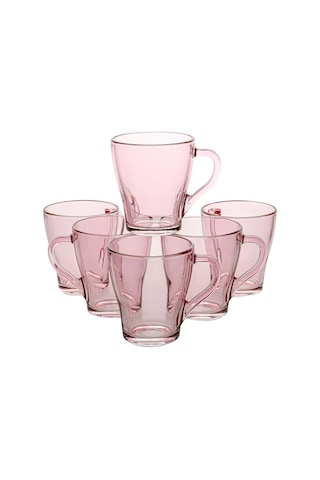 Osz Cam Çay Bardağı Seti, 6 Parça, 250 Ml 276726486 Pembe