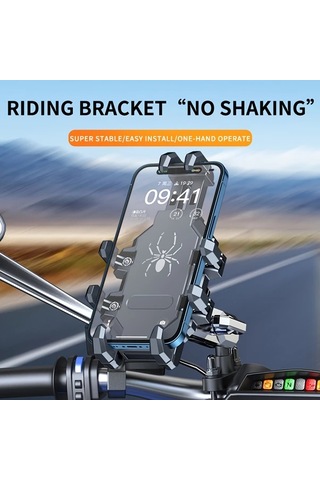 Motion003 Phfh Titresim Sonumleyici Motosiklet Bisiklet Scooter Telefon Tutucu 11 94 18 03cm