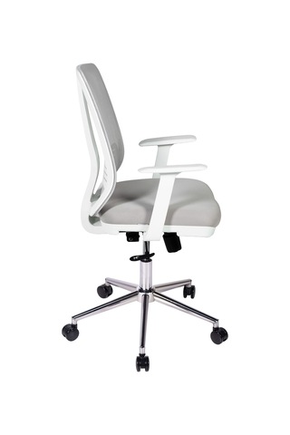 Ofisbazaar Up Beyaz Fileli Çalışma Koltuğu Ergonomik Şef Ve Toplantı Koltuğu Gri Gri