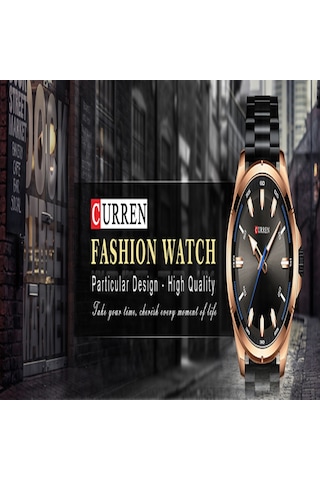 Curren Erkek Kuvars İş Moda Saati Paslanmaz Çelik Kayış Basit Yaratıcı Kol Saati İş Tarih Parti Hediyesi Diğer