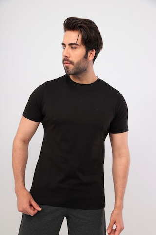 Fore Sport Erkek Bisiklet Yaka T-shirt Siyah