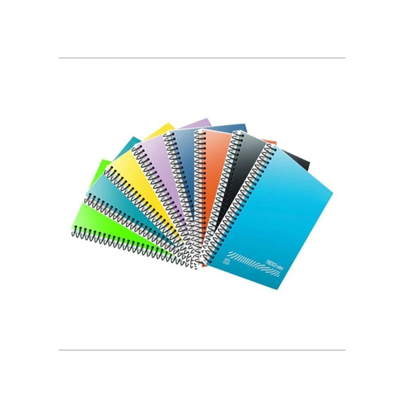 Fresco Spiralli Pp Kapak A4 120 Yaprak Defter Seti - 4 Kareli, 4 Çizgili 8'li