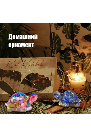 Qingmipy "şans Getiren Kristal Kaplumbağa Dekoru - Feng Shui Ve Şifa İçin El Yapımı"