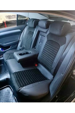 Volkswagen Passat B8 Araca Özel Dikim Koltuk Kılıfı Siyah Black