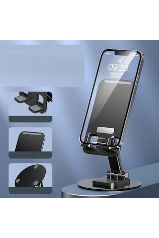 Katlanabilir Telefon Tutucu Stand Yuvarlak Tabanlı Cm-074 Standart