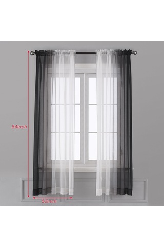 Teltree Renk Seçenekli Akrilik Perde - 1.32mgenişlik X 2.14muzunluk Işık Filtreleyici Fonksiyonlu