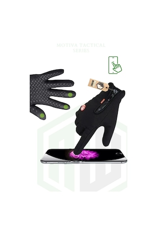 Motiva Tactical Unisex Bisiklet Motosiklet Taktik Eldiven Dokunmatik Rüzgar Geçirmez Kaymaz