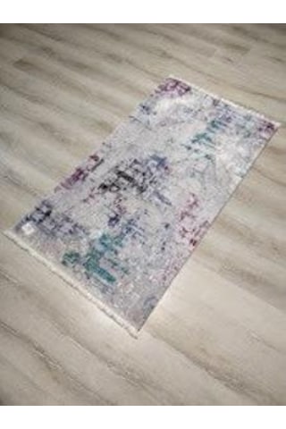 Yamalıhome Bambu Halı B1026 Mürdüm Mavi 80X140 Cm Pratik Halı