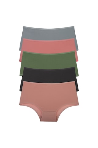 Nicoletta Yüksek Bel Kadın Külot 5'li Yeşil