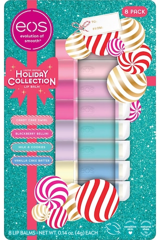 Eos Lip Balm Holiday Collection Dudak Balsamı Çeşit Paketi 8 Adet