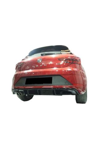 Seat Leon (2017-2019) Soldan Çift Çıkış Arka Tampon Eki - Difüzör