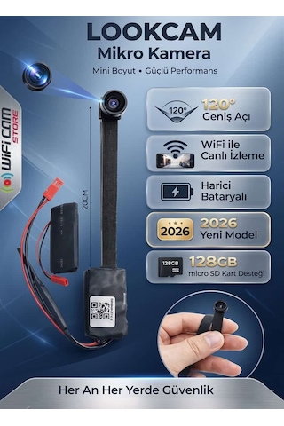 Geniş Açılı Mikro Wifi Güvenlik Kamerası