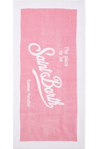 Mc2 Saint Barth Logo Plaj Havlusu Yumuşak Pamuk, Pastel Pembe Yaz Şıklığı