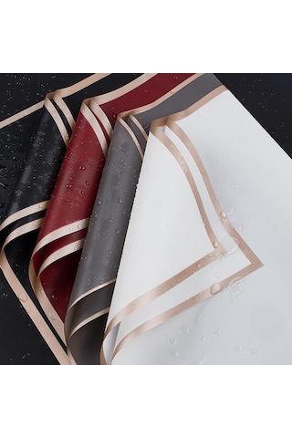 Çiçek Ambalaj Kağıdı - Gri - Altın Kenarlı - Mat Opp 58x58 Cm - 5