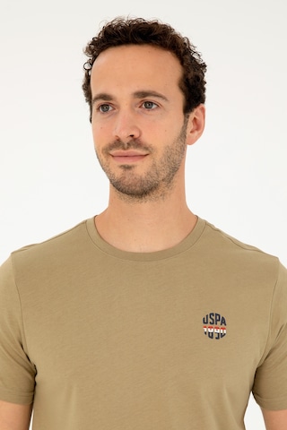 U.S. Polo Assn. Erkek Regular Fit Bisiklet Yaka Haki Tişört 50294329-VR027