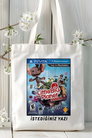 Art Hediye Little Big Planet Oyun Baskılı Bez Çanta Omuz Çantası Kişiye Özel Model 2 Çok Renkli
