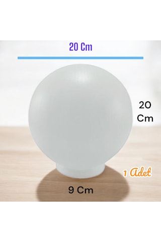 20'lik Karpuz, Birinci Kalite Pvc Glop, Bahçe Aplikleri Yedek Parçası, 20 Cm Çapında Pvc Küre Beyaz