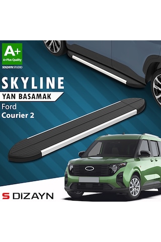 S-dizayn Ford Courier 2 Skyline Aluminyum Yan Basamak 183 Cm 2023 Üzeri A+ Kalite