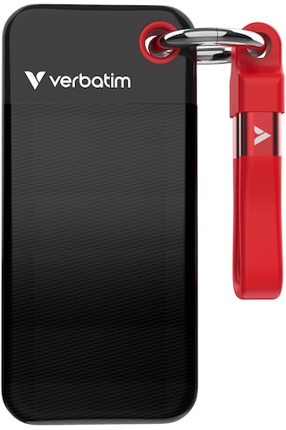 Verbatim Pocket Ssd Usb 3.2 Gen 2 512gb Black/red