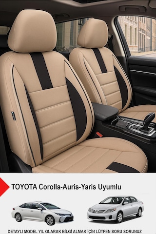 Oniks Oto Koltuk Kılıfı- Toyota Corolla-auris-yaris Uyumlu Bej