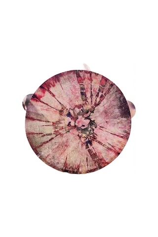 Tef Sarı Metal Zilli Ebru Desenli Derili 28 cm DZDSE28