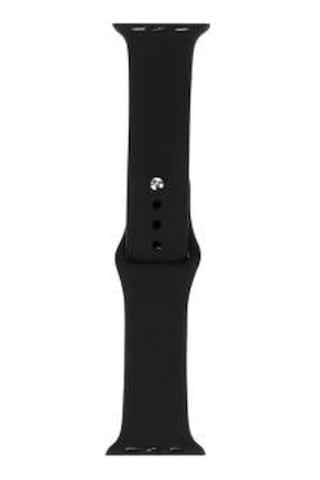 Apple Watch Uyumlu Ultra 49mm Band Serisi Klasik Kordon Silikon Strap Kayış - Siyah
