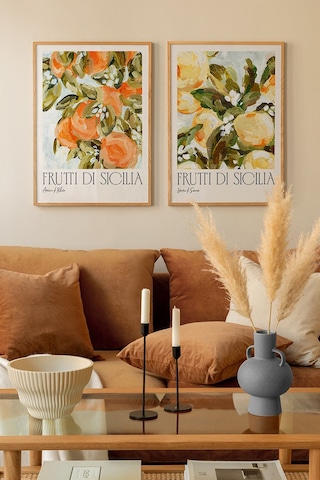 2 Parça Ahşap Çerçeve Görünümlü Mdf Tablo Seti 20x30 Cm - Model 1 - Ersy2mdfmodel1