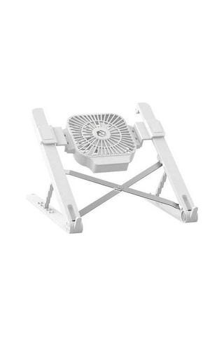Fastbuy 17 Laptop Soğutucu Fan, 5 Seviye Ayarlı Alüminyum Klipsli Masaüstü Tutucu - Beyaz