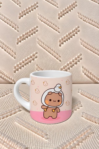Dudu Bubu Sevimli Tasarım Fincan Kupa Kahve Çay Kupası Tatlı Hediye Kahverengi Kahverengi