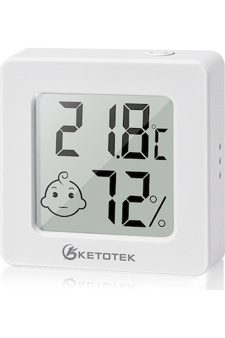 Ketotek Mini Dijital Higrometre Termometre Kapalı Higrometre Ölçer Sensörü Nem Ölçer Odası Lcd Termometre Sıcaklık