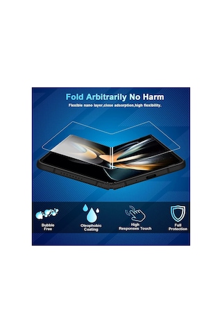 Samsung Galaxy Z Fold 3 Uyumlu Ön Arka 2in1 Ekran Ve Kasa Koruyucu Film Clearcrystal Şeffaf Fullbody Resimde Görünen