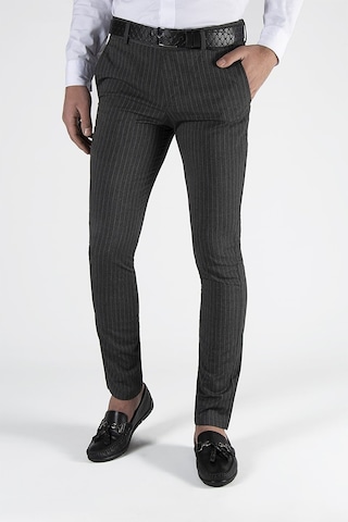 Terapi Men Erkek Antrasit Slim Fit Dik Çizgili Keten Pantolon Çok Renkli3