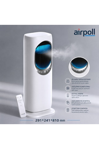 Soğutucu Isıtıcı Buharlı Mobil Fan Su Depolu 291 241 810mm Airpoll Hf02 Soğutucu Isıtıcı Buharlı Mobil Fan Su Depolu 291 241 810mm Airpoll Hf02