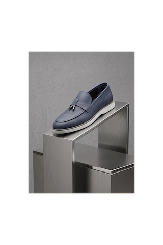 Crc Ayakkabı Handmade Lacivert Leather Men's Oxford - Executive Elite Seri