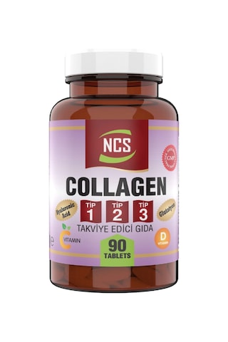 Ncs Hidrolize Collagen Kolajen Type Tip 1-2-3 Hyalu 90 Tablet