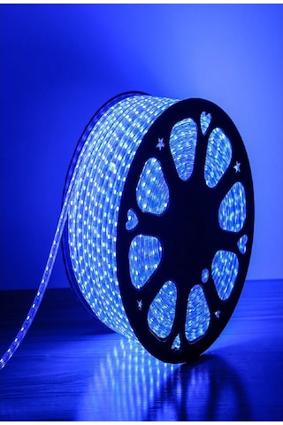 Flexible Strip Hortum Şerit Led Işık - 220 Volt Mavi 2 Metre