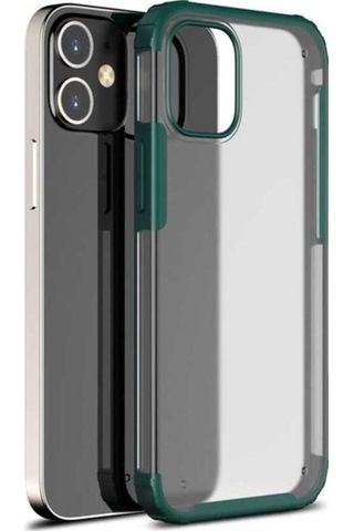 Apple Uyumlu iPhone 12 Mini Kılıf Zore Volks Kapak Koyu Yeşil